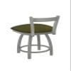 821 Catalina 18" Low Back Swivel Vanity Stool with Anodized Nickel Finish and Graph Parrot Seat view 3