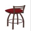 411 Jackie 25" Low Back Swivel Counter Stool with Bronze Finish and Graph Ruby Seat view 3