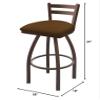 411 Jackie 25" Low Back Swivel Counter Stool with Bronze Finish and Canter Thatch Seat view 2