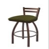 411 Jackie 25" Low Back Swivel Counter Stool with Bronze Finish and Graph Parrot Seat view 1