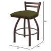 411 Jackie 25" Low Back Swivel Counter Stool with Bronze Finish and Graph Parrot Seat view 2
