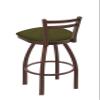 411 Jackie 25" Low Back Swivel Counter Stool with Bronze Finish and Graph Parrot Seat view 3