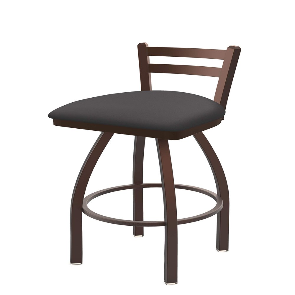 411 Jackie 25" Low Back Swivel Counter Stool with Bronze Finish and Canter Storm Seat
