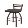 411 Jackie 25" Low Back Swivel Counter Stool with Bronze Finish and Canter Storm Seat view 1