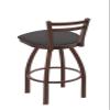 411 Jackie 25" Low Back Swivel Counter Stool with Bronze Finish and Canter Storm Seat view 3