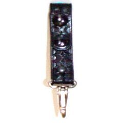 AETCO LEATHER 3/4-Inch Key Ring Strap - Basketweave/Nickel Snap