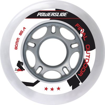 Powerslide Men's Outdoor Roller, 80 mm/85A, Milky, 80 mm/85A