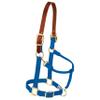 Weaver Leather Adjustable Breakaway Nylon Horse Halter, Blue, Weanling/Pony view 1