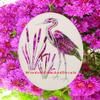 Oval Egret & Cattails Right Etched Window Decal Vinyl Glass Cling - 15" x 23" - White with Clear Design Elements view 3