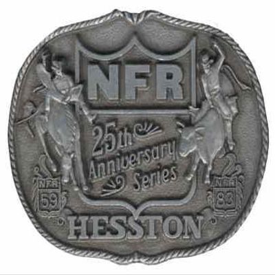 1983 Hesston National Finals Rodeo Belt Buckle -- 25th Anniversary of the NFR!