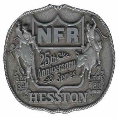 1983 Hesston National Finals Rodeo Belt Buckle -- 25th Anniversary of the NFR!