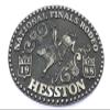 1988 Hesston/National Finals Rodeo Commemorative Belt Buckle -- Bull Riding view 1