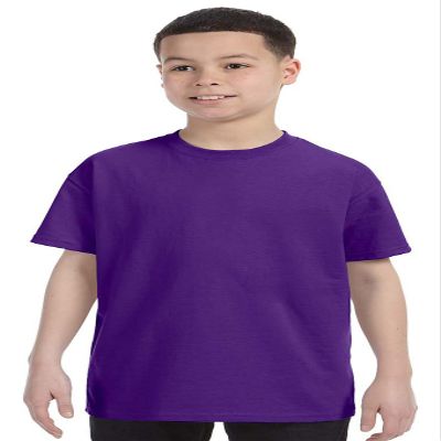 Boy's cotton t-shirts. (Orange) (Large)