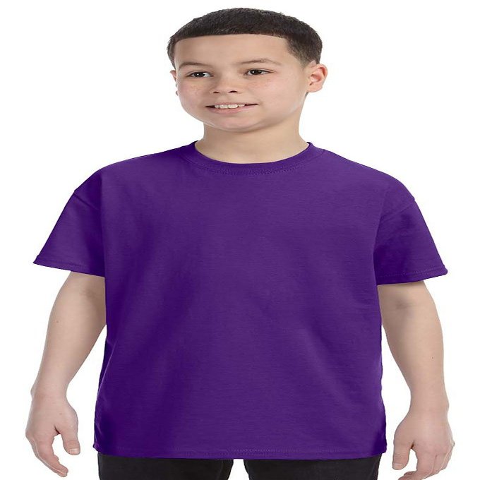 Boy's cotton t-shirts. (Orange) (Large)