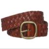 1 1/4" Women's Braided Woven Leather Belt, Tan | M/L - 36" view 2