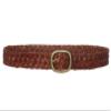 1 1/4" Women's Braided Woven Leather Belt, Tan | M/L - 36" view 3