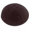 Black Suede Leather Four Panel Kippah Yarmulkah Yarmulke view 1