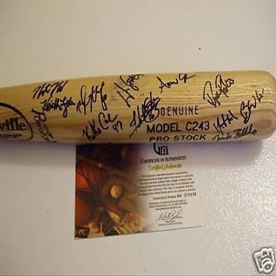 Texas Rangers AAA 2008 Oklahoma City Redhawks Signed Autograph Baseball Bat - Autographed MLB Bats