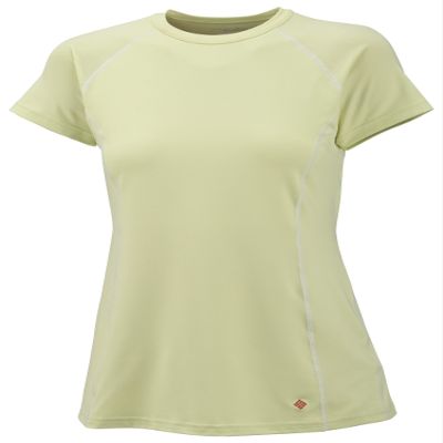 Columbia Women's Triton Time Short Sleeve Shelf Rashguard Knit Tops, Coolant, Small