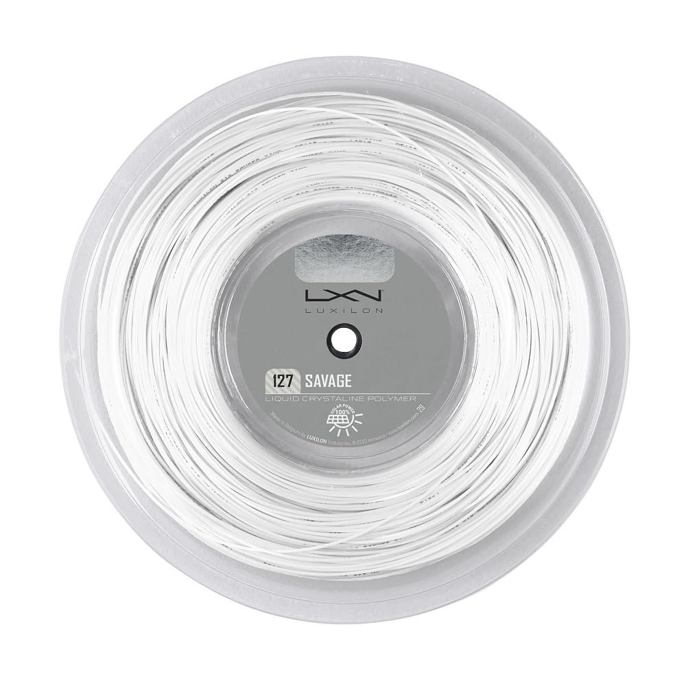 Luxilon Savage 127 Tennis String - 200m Reel, White
