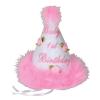 Baby Girl First Birthday Cone hat view 1