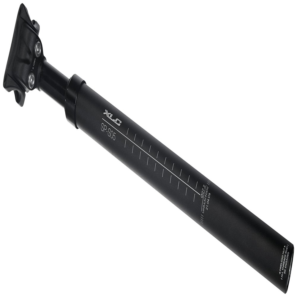 XLC Pro SP S05 Suspension Seat Post, Unisex Adult, Black, 350 mm Adjustable Seat Post for Comfort and Performance