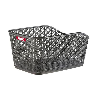 OGK Giken RB-012 (Fixed Fashion Large Back Basket) Gun Metal Bicycle Basket