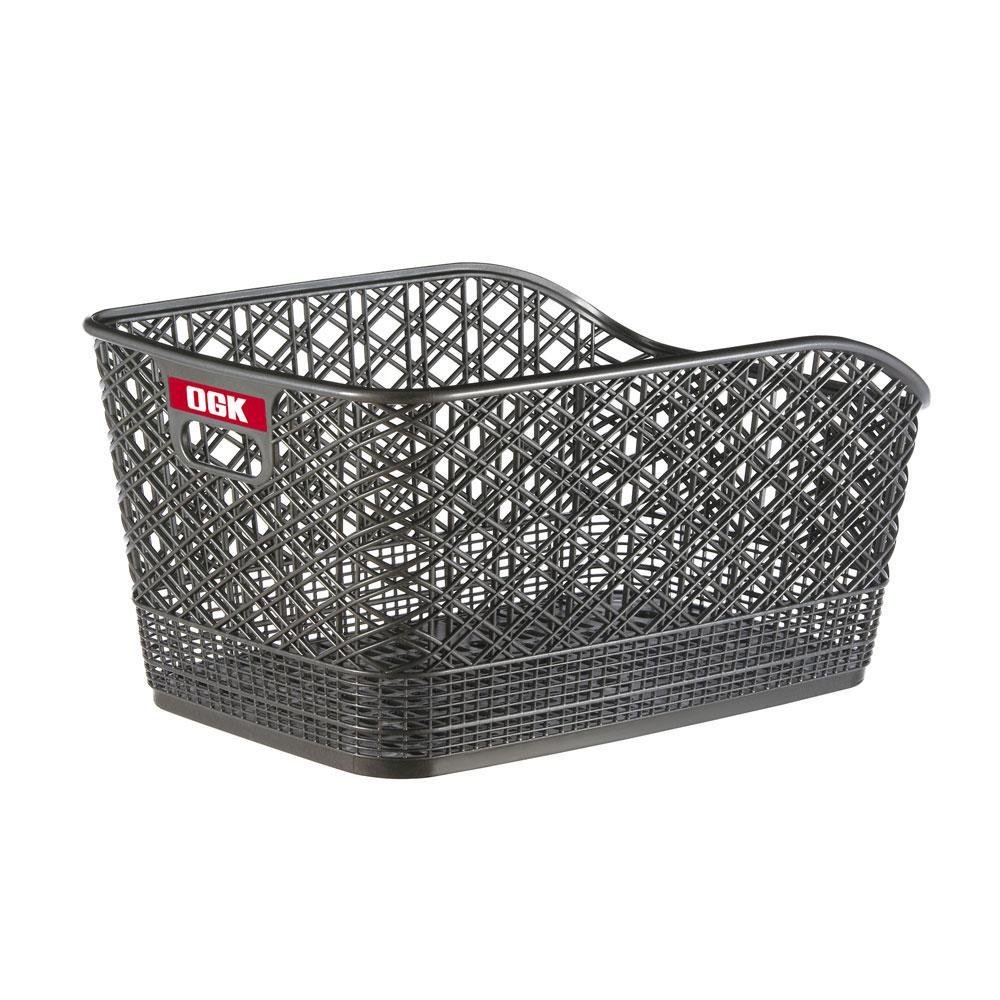 OGK Giken RB-012 (Fixed Fashion Large Back Basket) Gun Metal Bicycle Basket