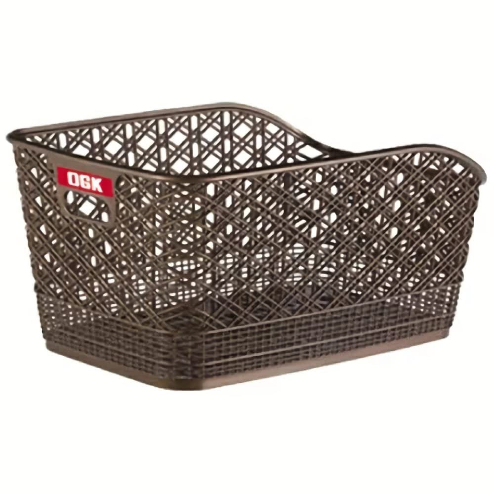 OGK Giken RB-012 (Fixed Fashion Large Back Basket) Pearl Brown Bicycle Basket
