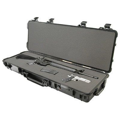 Weapons Case with Foam: 16" x 44.38" x 6.13" Color: Black
