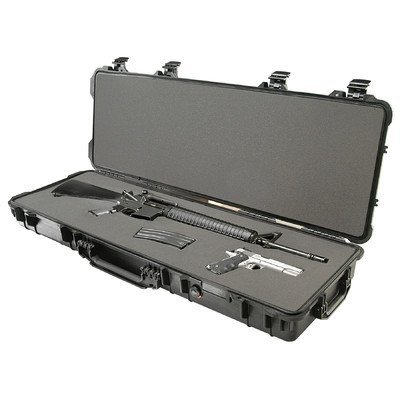 Weapons Case with Foam: 16" x 44.38" x 6.13" Color: Black
