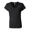 Ladies' 4.2 oz. V-Neck, Black, L view 1