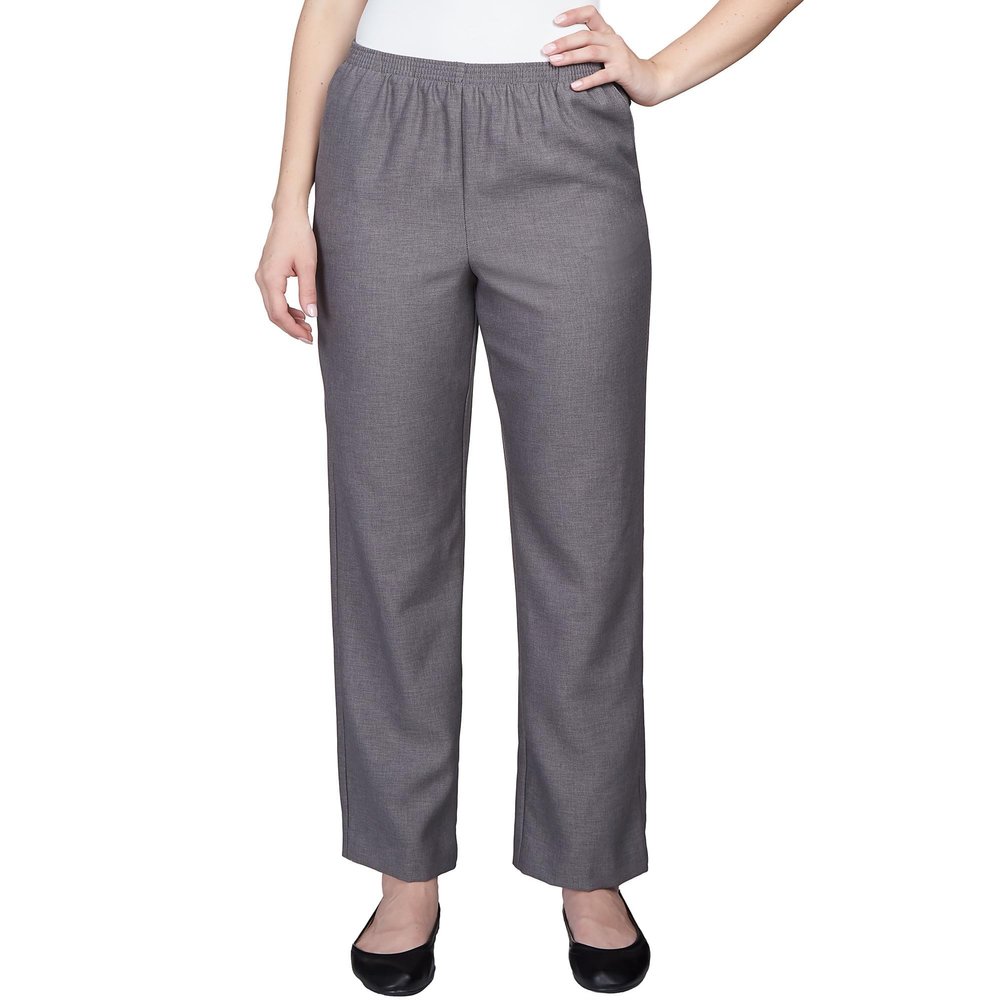 Alfred Dunner womens Plus Size Poly Proportioned Short pants, Grey, 20 US