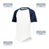 Augusta Sportswear Short Sleeve Baseball Jersey, Large, White/Navy view 4