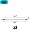 10L0L Forward & Reverse Transmission Shift Cable Assembly for EZGO TXT ST350/ST480 Workhorse 1996-2001 Golf Cart, OEM#72341-G01, Length 50.5"(2 Pack) view 2