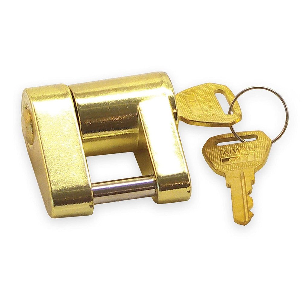 Shoreline Marine Screw Type Brass Coupler Lock | Solid Brass & Stainless-Steel Pin