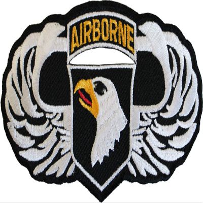 101st Airborne - 2.5 in x 4.25 in Cut Out Patch with Wings