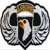 101st Airborne - 2.5 in x 4.25 in Cut Out Patch with Wings view 1