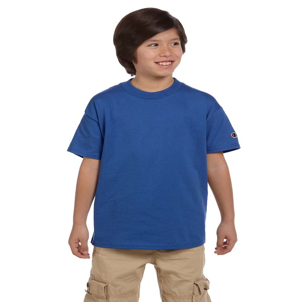 Champion Boys Big Boys' Short Sleeve Jersey Tee, Royal Blue, Small