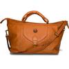 NHL Buffalo Sabres Pangea Tan Leather Top Zip Travel Bag view 1