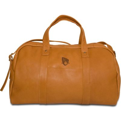 NBA New Jersey Nets Tan Leather Corey Duffel Bag