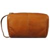 NBA Chicago Bulls Tan Leather Shave Kit Bag view 2