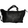 NHL Pittsburgh Penguins Black Leather Top Zip Travel Bag view 1