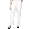 Alfred Dunner Women's Poly Proportioned Short Pant, White, 6 Petite view 1