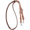 Latigo Laced Barrel Rein, 5/8-inch Thick Buckle and Keeper Snap Ends view 1