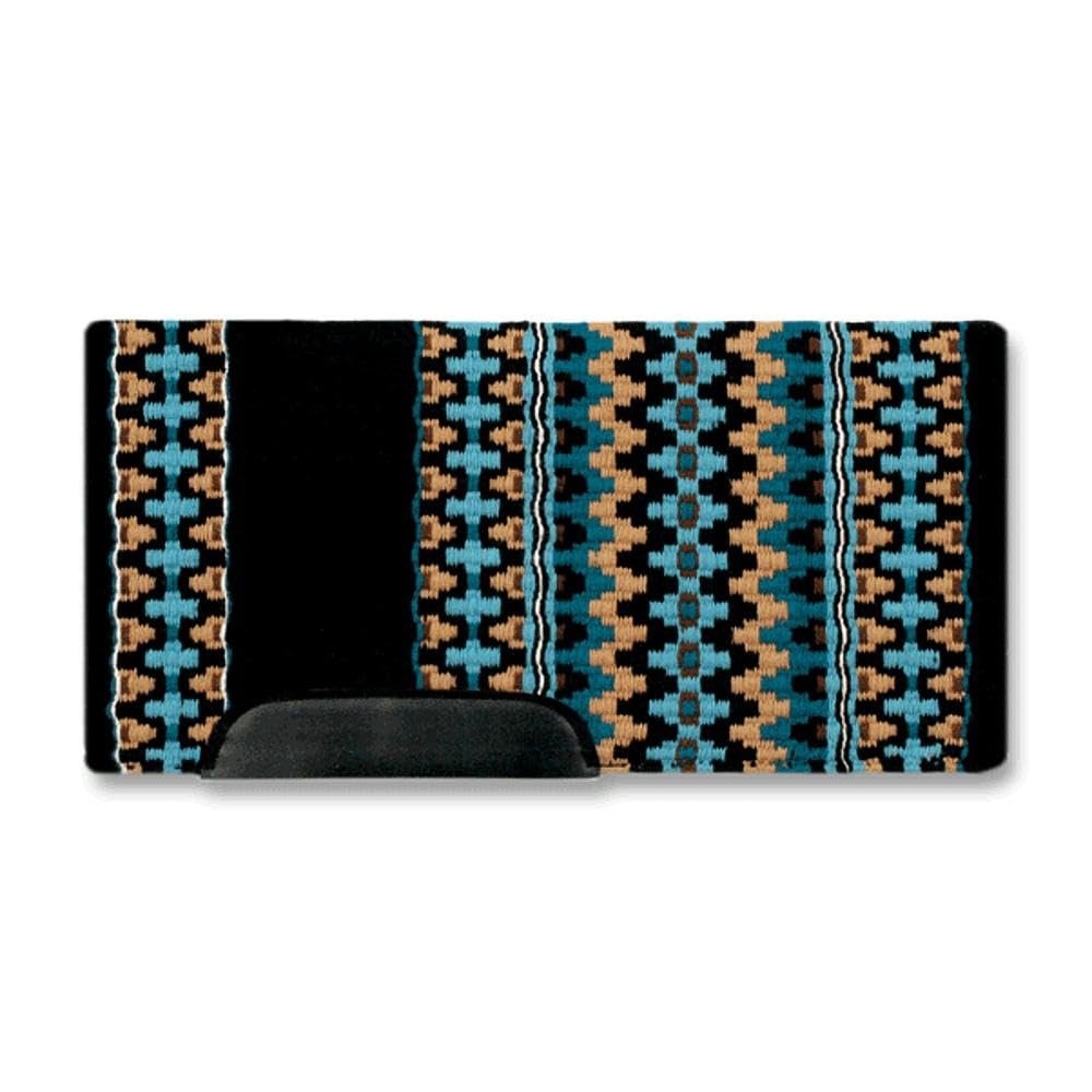 Mayatex Kiva 40x34 New Zealand Wool Saddle Blanket Black 40in x 34in