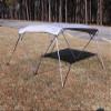 Vortex Gray/Grey Pontoon/Deck Boat 4 Bow Bimini Top 12' Long, 91-96" Wide, 54" High, Complete Kit, Frame, Canopy, and Hardware view 1