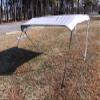 Vortex Gray/Grey Pontoon/Deck Boat 4 Bow Bimini Top 12' Long, 91-96" Wide, 54" High, Complete Kit, Frame, Canopy, and Hardware view 2