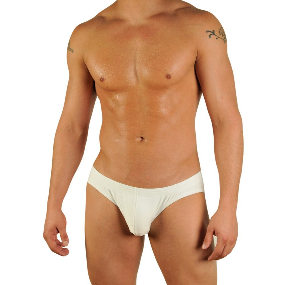Gary Majdell Sport Mens Solid White Contour Pouch Bikini Swimsuit Size X-Large