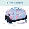 Wildkin Kids Overnighter Duffel Bag  Carry-On Size, Ideal for School & Sleepovers  Butterfly Garden view 3